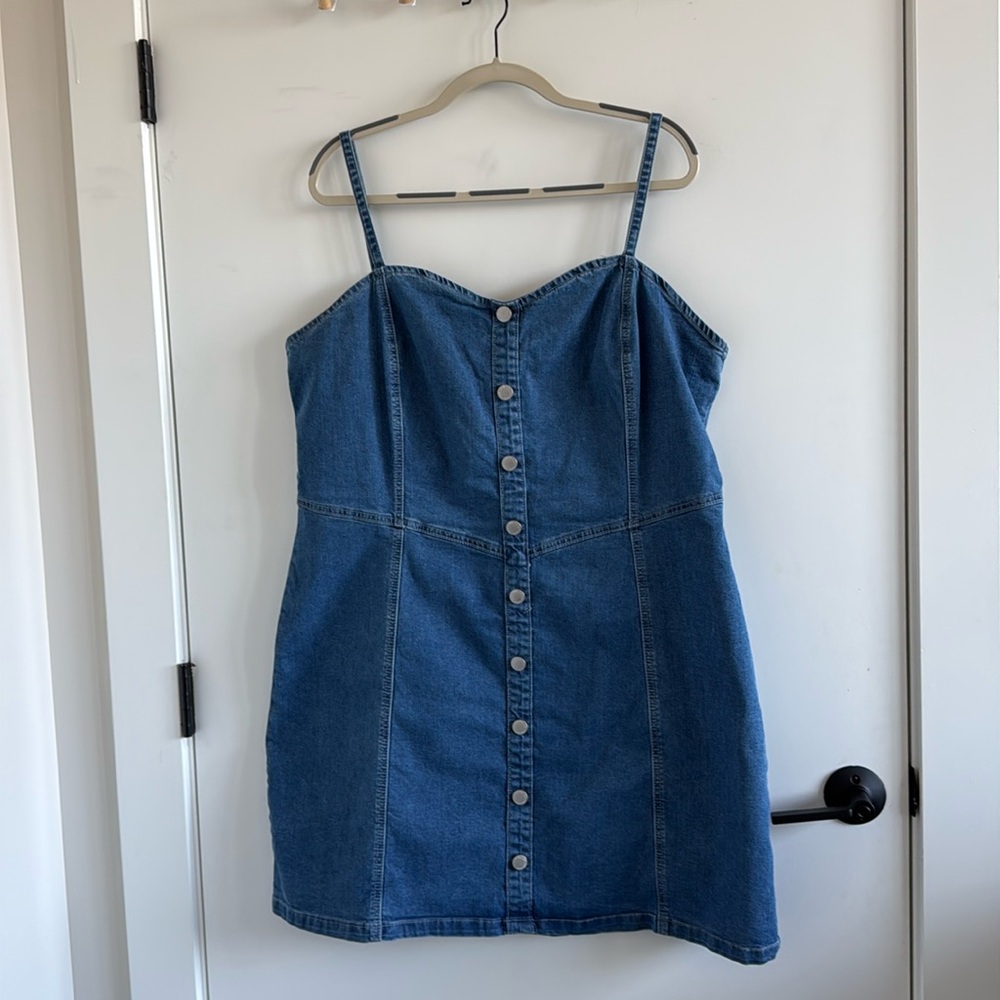 City Chic Mini Denim Dress